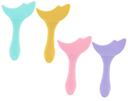 WOFASHPURET 4 Stück Teiliges Silikon Eyeliner Schablonen Wiederverwendbare Hilfsmittel für Make Up Lidschatten und Mascara Präzises Auftragen Verschmieren Zufällige Farbe