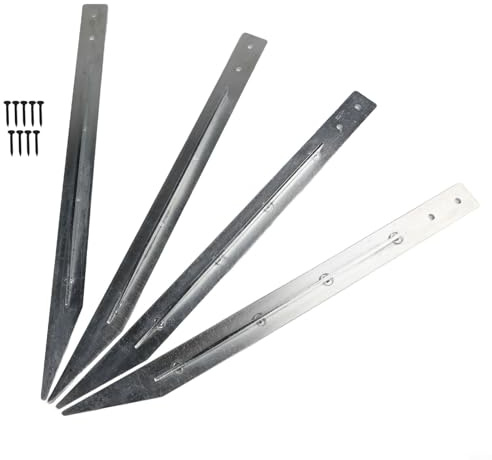 Honseadek Lot de 4 ancrages au sol en métal robuste pour extérieur, matériel de sécurité pour aire de jeux en bois, équipement d'aire de jeux avec installation