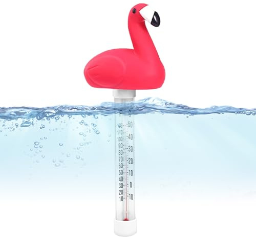 25x11 Cm Thermomètre De Piscine Flottant, Motif Tortue Flamant Rose,SPA Avec Ficelle, Thermomètre À Eau Pour Bain Bébé, Aquarium, Pataugeoire, Étang De Pêche