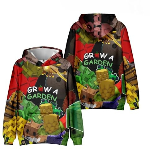 Kids Grow A Garden Hoodie Boys Grow A Garden 3D Figure Sweatshirt for Fans Gift (A,11-12years)