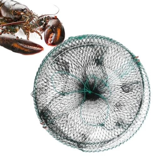 Générique Casier à Homard,Filet Pliable Capture Vivante | Piège À Poissons Portable 30 X 60 Cm pour Homard Crevette Crabe Mer Rivière Étang Lac