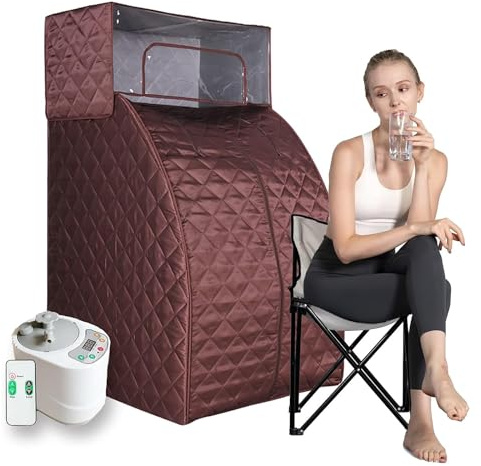 Sauna Portatile, Tenda da sauna portatile pieghevole mini sauna a e umido, corpo completo for terapia di recupero disintossicante