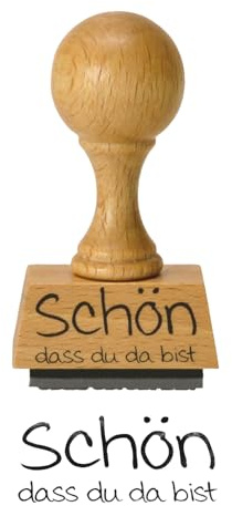 trendaffe Schön, dass du da bist Holzstempel - Bürostempel