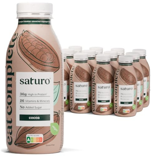 Substitut de Repas Complet Diététique Prêt à Consommer Riche en Protéines, Vitamines et Minéraux – Milk-Shake/ Smoothie pour Perdre du Poids (Chocolat)lot de 12x500ml
