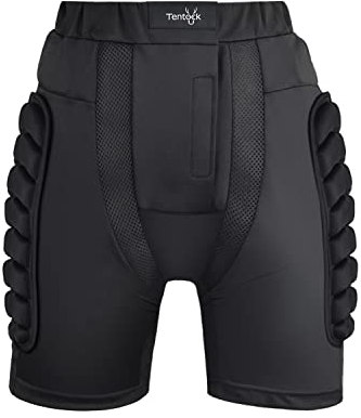 Tentock Protektorenhose Po Schutz Snowboard HüFtschutz Schutzshorts SskiprotektorenSchutzausrüStung KnieschonerSteissbeinschutz EiskunstlaufDamen SeniorenKinder Herren(XXL)