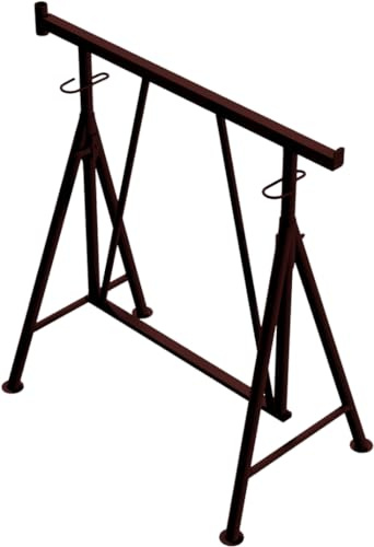 BAUZAUNWELT Faltgerüstbock Compact S höhenverstellbar - Auflagefläche von 1,20 m - bis zu 1500 kg Tragkraft - Größe 2, Höhe: 1,00 m - 1,75 m