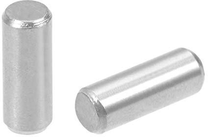 sourcing map 50 Stücke 3 mm x 8 mm Passstift 304 Edelstahl Regalheringe Stützregale Silberton