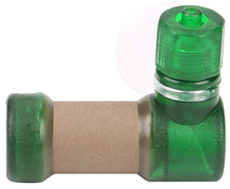 Pssopp Diffuser CO2 Aquarium Diffuser CO2 Diffuser Atomizer Enkel koldioxiddiffuser Super Diffuse Effektivitet med sugkopp för akvarier (Grön L)