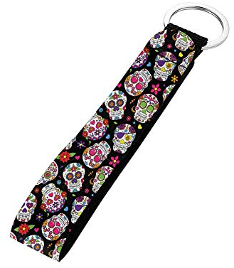 Pizding Schlüsselband mit Totenkopf-Design, für Handys, Kameras, USB-börse, Autoschlüssel
