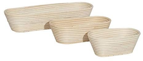 30x17x10 cm Oval 1000 Gramm Gärkörbchen – Der ideale Gärkorb für Brotteig aus natürlichem Peddigrohr 401/20/0ov