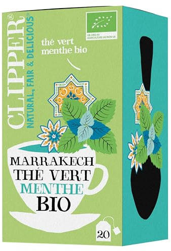 CLIPPER - Thé Vert Menthe - Bio - 20 sachets | Ingrédients Bio - 100% naturels