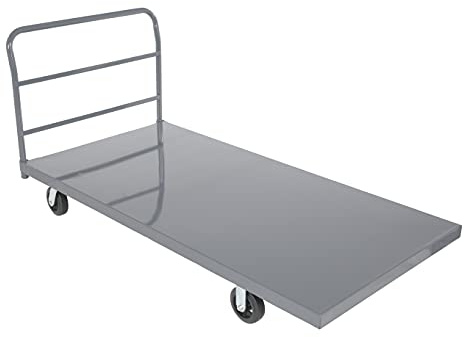 Vestil ECSPT-3672 Steel Smooth Deck Platform Truck 36 in. x 72 in. 2000 Lb. Capacity Gray