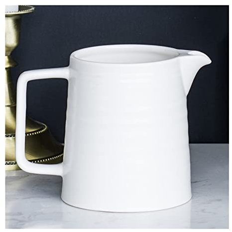 OUMIFA Prensa Café Cerámica Coffee Dripper 1-2 Tazas de Goteo de café Pote de Filtro Poder sobre cafetera con Soporte Separado for Filte 500ml (Color : 500ml White Pot)