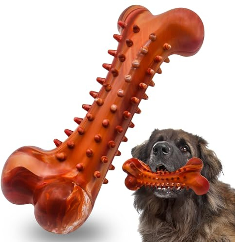 Autoau Jouet Chien Indestructible pour Chiens Agressifs Interactif Os a Macher pour Chien, Résistant Jouet pour Chiens de Nettoyage des Dents en Caoutchouc pour Grande et Moyens