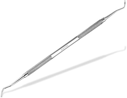 Kleiner Eckenheber Fußpflege Edelstahl Fußpflegeinstrument mit langen Enden | Nagelheber Nagelpflege Doppelinstrument Pediküre-Instrument 17 cm