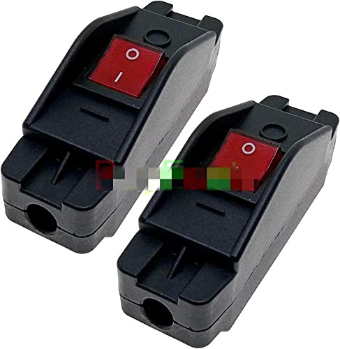 Interrupteur à bascule 16Amp Heavy Duty Grand câble en ligne Interrupteur à bascule Max AC100~250V Commutateurs à indicateur LED rouge