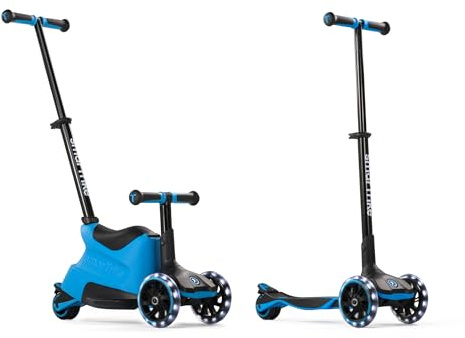 smarTrike Xtend Småbarn Ride On Scooter Leksak, Åldrar 1-12, Vikbar Scooter för barn med XL LED-hjul, blå