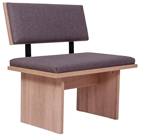 kundler home Sitzbank, Eckbank oder Küchenbank mit Lehne 85x85x48 cm, mit Polsterung für hohen Sitzkomfort, ideal als Bank im Esszimmer, einfacher Aufbau, Die Stilvolle, Eiche Premiumdekor