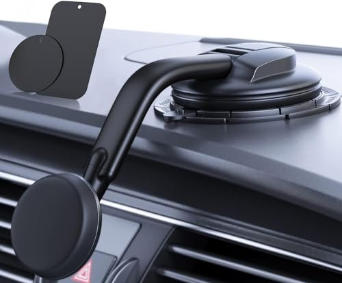 DOLYOFG Soporte para móvil de coche magnético [imanes potentes y ventosas de tipo militar] Soporte para teléfono coche universal Smartphone iPhone Android