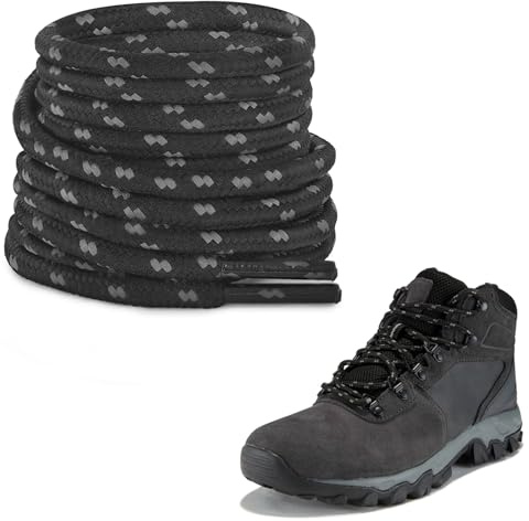 NDTEZUGT Rund Schnürsenkel für Columbia Stiefel, 5mm Dicke Heavy Duty Laces | Lang Rope Schuhbänder Shoe Laces für Arbeitsschuhe / Wanderschuhe