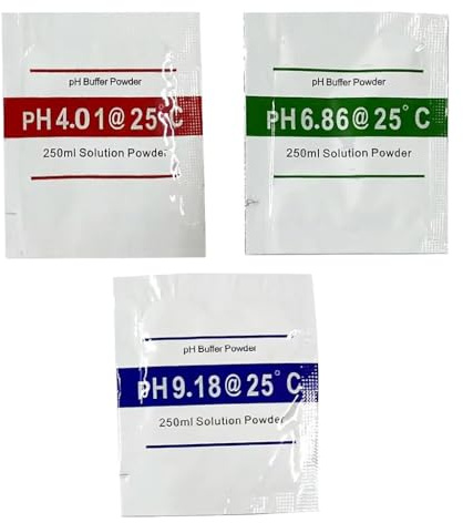 Kalibrierpulver Set 15 Beutel - für pH Messgerät Kalibierung Wasseranalyse | Kalibrierset für pH Meter, 5x 3 Beutel, pH 4,00 6,86 9,18, Leitungswasser, Trinkwasser, Osmosewasser, Pool, Aquarium, Teich