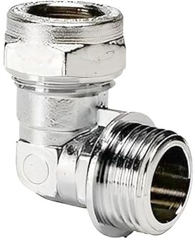 ODSUPPLIES - 15mm x 1/2 Male Chrome Elbows - Bag of 2