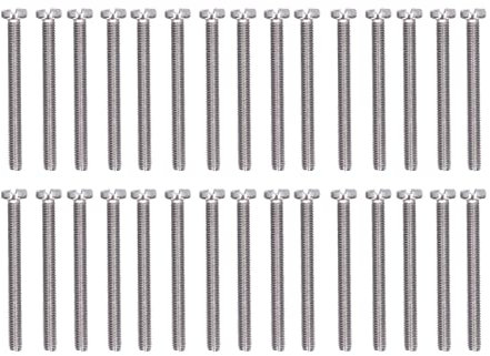 Risegun Cheese Head Slot Screw Cheese Head Slot Screw, Pack of 50, A2-70 Stainless Steel for Accuracy Machinery, M3 x 30 mm, Suitable for Household and Industrial Use