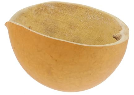 Hoement 3 Stück Wasserschöpfer Aus Natürlichem Kürbis Für Die Küche Mehrzweck-wasserlöffel Große Kapazität Obst- Und Gemüsewascher Angenehm Zu Haltender Griff Gelb