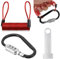 Candado Casco Moto, Candado Mosquetón Casco Moto, Mosqueton con Código Más Seguro, Adaptador T Hebilla, Compacto Accesorio Antirrobo Universal para Casco Moto Bicicleta Chaqueta, rojo