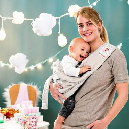 3 in 1 Baby-Tragetuch, Komfortable Babytrage ohne Binden, 100% aus weicher Baumwolle, Ideal für Neugeborene und Kleinkinder in den ersten Monaten, Auch für Baby-Wippe geeignet, Perfekte Erstaustattung