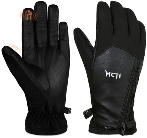 MCTi Handschuhe Herren Damen, Fahrradhandschuhe wasserdicht Winterhandschuhe warm Laufhandschuhe Sport Handschuhe Touchscreen