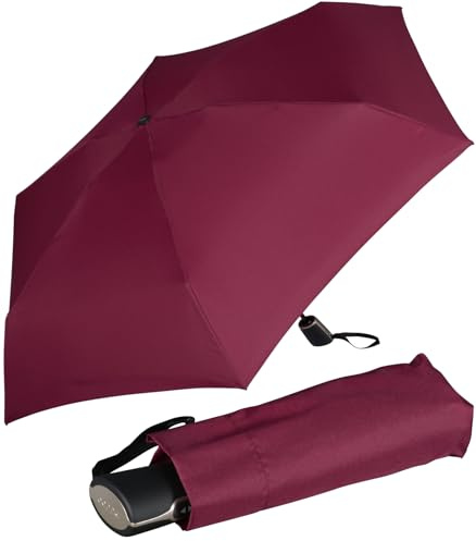 Doppler Damen Taschenschirm Fiber Micro Flat mit Auf-Zu-Automatik