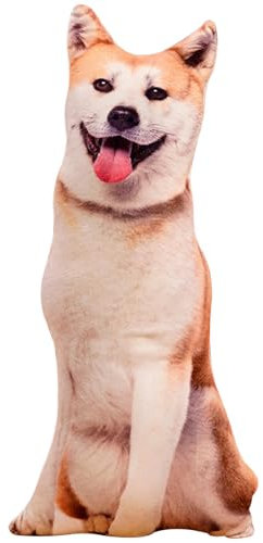 3D -Hundekissen, Hundefassungskissen 20 Zoll Baumwollgefüllte 3D -Hundekissen lustiges realistisches Hund Kissen kuschelige dekorative Hund Plüsch für Zuhause, Büro, Hotel, Hundegeschenke, Shiba