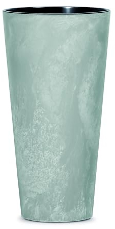 DIKEL Blumentopf Ø 30 cm, Höhe 57 cm | Blumenkübel in Betonoptik aus langlebigem Kunststoff, witterungs- und UV-beständig | Übertopf für stilvolle Garten- und Raumgestaltung | Beton