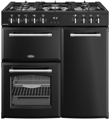 Belling Farmhouse 90cm Dual Fuel Range Cooker - Black