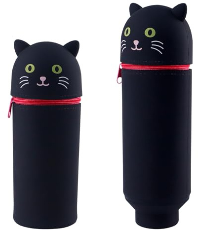 Dowdiles Federmäppchen aus Weichem Silikon Cartoon Stand Up Federmäppchen,Tier Stifthalter,Niedliche Schulbedarf,Stifte Mäppchen,Stifthalter Bleistifttasche