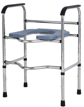 Ausilio Per WC,Alone Raised Toilet Seat 120 Kg,Rialzo Per Sedile WC Regolabile In Altezza Con Braccioli, Robusti Supporto WC Per Anziani, Antiscivolo Telaio Di Sicurezza WC A
