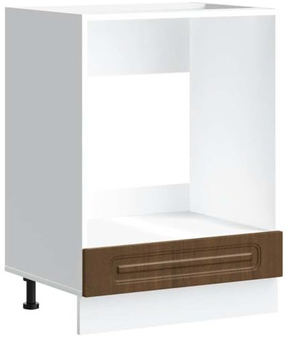 Gecheer Herdumbauschrank, Küchenzeile, Küchenschrank, Küchenblock, Kalmar Braun Eichen-Optik Holzwerkstoff 60 x 46 x 81,5 cm (B x T x H)