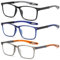 Fsread 3 Pack Lesebrille für Herren Sportlicher Stil Blaulichtblockierende Quadratische Rahmen Leichte Bequeme Lesehilfe +2.0
