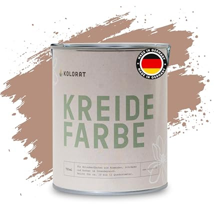 Kolorat® Kreidefarbe für Möbel Braun – 750ml – Rostlaub Nr. 122 | Hochdeckend, matt, für Holzmöbel innen, umweltfreundlich, DIN EN 71-3 geprüft