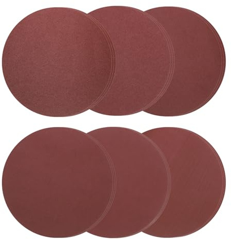 sourcing map 18pcs 200mm PSA Sanding Discs, 80/100/120/180/240/400 Grits Aluminum Oxide Self Adhesive Stick Back Sandpapers Round Sander Papers, Sand Auto Car Paint (3pcs of Each Grit)