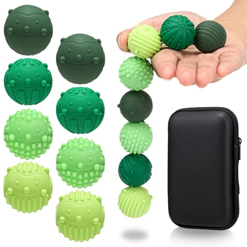 Fontien 8 stycken magnetisk stressboll med silikonfodral, grön