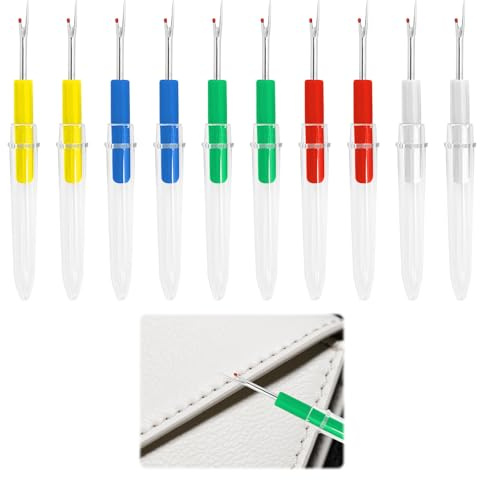10PCS Seam Ripper for Sewing,Stitch Unpicker Tool,5 Sizes Unpicker Sewing Tool,Quick Unpick Thread Unpicker for Hand Sewing Embroidery Cross Stitch