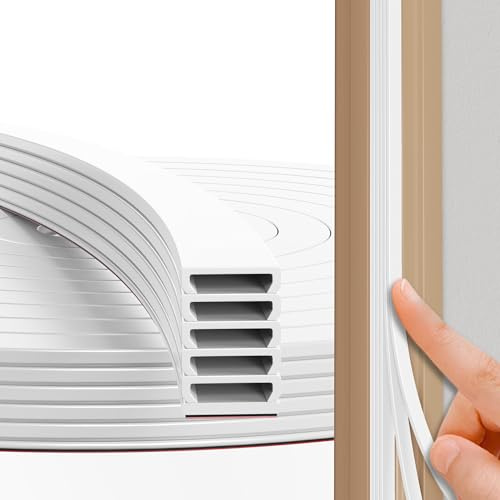 FFPMYF Türdichtung Dichtungsband Selbstklebend – Gummidichtung Tür Dichtung Zugluftstopper, Lärmschutz, Energieeffizienz, Wetterfest(Weiß-6m)