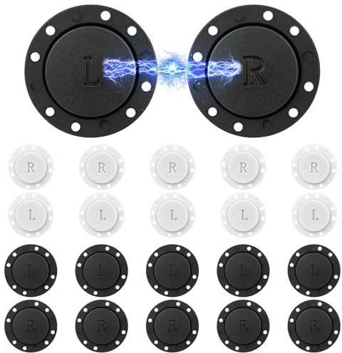 BITEFU 10 Paar Magnetknöpfe zum Annähen, Magnetverschluss Tasche