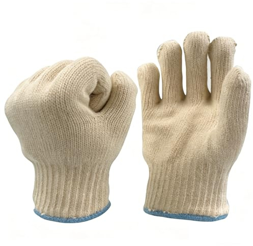 Heat Resistant Oven Gloves Set of 2, Double-Layer Non-Slip Oven Gloves with Fingers for Baking, BBQ, Cooking, Reusable & Washable Kitchen Protective Gloves