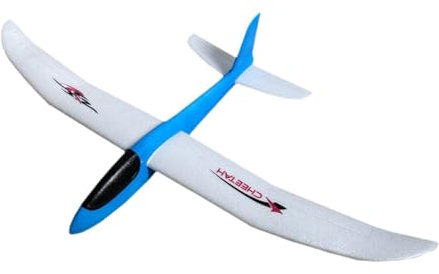 Hellery Avion Jouet Géant 1 Mètre, Planeur Mousse EVA 125g à Lancer, Avion Loisir Robuste, Jouet Volant Extérieur sans Pile, pour Enfant 3 à 12 Ans, Camping, Jardin Ou Terrain Vague, Bleu