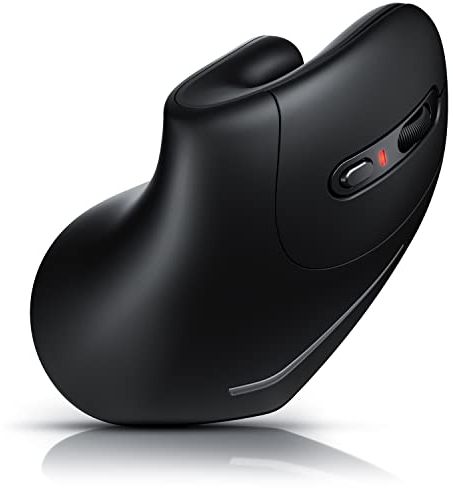 CSL - optische Wireless Maus - Vertikale Ausführung - kabellos Funkmaus - 600-1600 DPI - Vertical Mouse - ergonomisches Design - gegen Mausarm Tennisarm - armschonend - PC kompatibel mit MAC