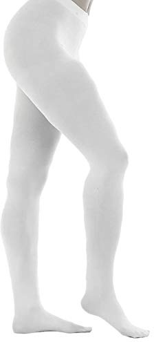 AceAcr Mallas de ballet para hombre y niño, de punto, suaves, para danza - blanco - XX-Large