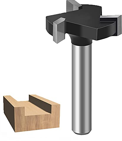 Baorder 6mm Schaft CNC Spoilboard Oberfläche Fräser Bit,Hartmetall Plattenfräser für Holzbearbeitung